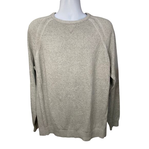Tommy Bahama Pullover Mens Large Beige Reversible Cotton and cashmere - Picture 1 of 8
